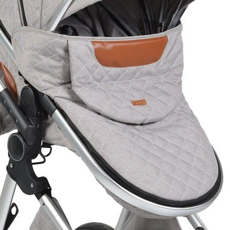 Cangaroo Alma Light Grey Silver 3-in-1 Combi Kinderwagen incl. i-Size Autostoel