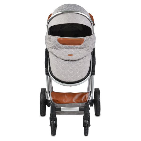 Cangaroo Alma Light Grey Silver 3-in-1 Combi Kinderwagen incl. i-Size Autostoel