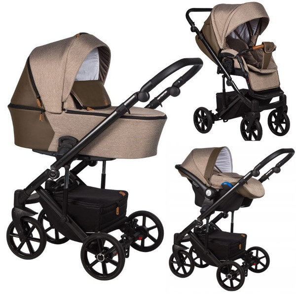 huiselijk Hoogland lood Baby Merc Mosca Beige 3-in-1 Kinderwagen incl. Autostoel | MamaLoes