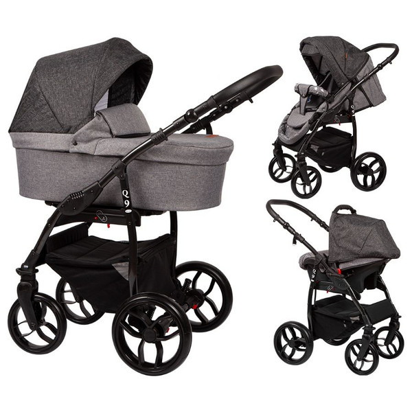 Baby Merc Q9 Black/Grey incl. Autostoel | MamaLoes