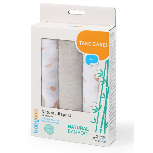 Baby Ono Bamboo Air 3 Stuks Hydrofiel Luiers 397/09