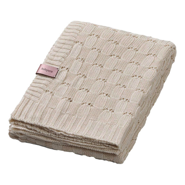 Baby Ono Bamboo Knitted Beige 75x100 cm Wiegdeken 1479/03