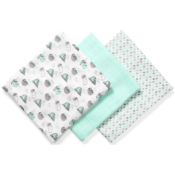 Baby Ono Bamboo Sloth 3 Stuks Hydrofiel Luiers 397/04