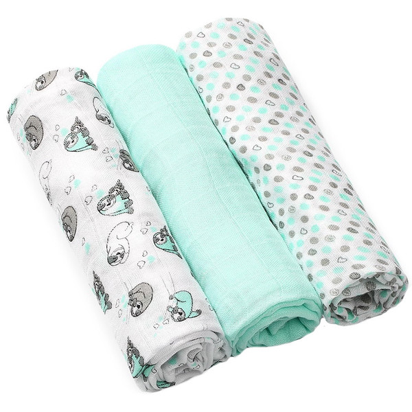 Baby Ono Bamboo Sloth 3 Stuks Hydrofiel Luiers 397/04