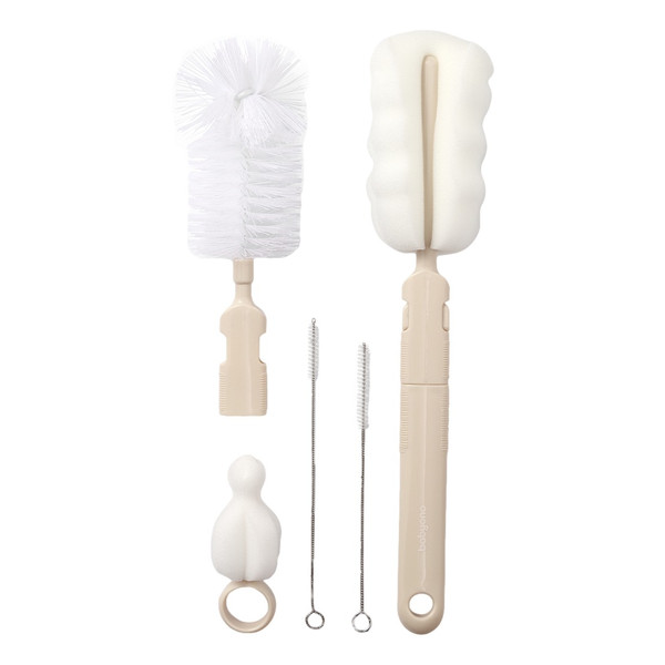 Baby Ono Beige Fles & Speen Borstel Set