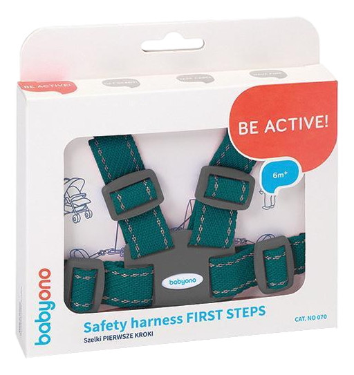 Baby Ono First Steps Groen Kinderstoel Tuigje met Looplijn 070/03