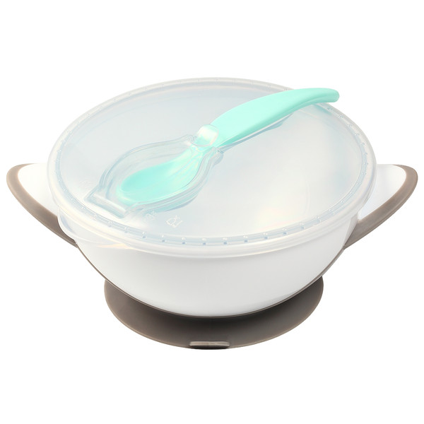 Baby Ono Grijs Kommetje met Zuignap & Lepel 1063/02