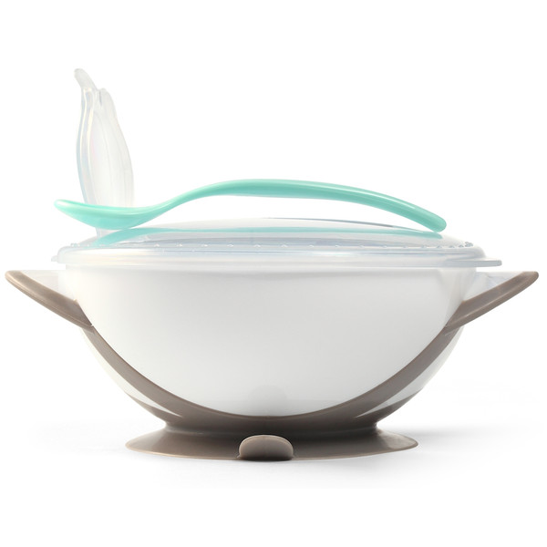 Baby Ono Grijs Kommetje met Zuignap & Lepel 1063/02