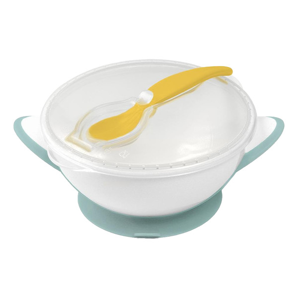 Baby Ono Groen/Geel Kommetje met Zuignap & Lepel 1063/04