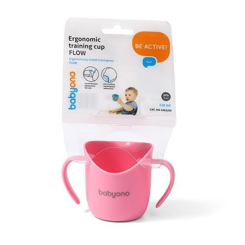 Baby Ono Roze Ergonomic Training Cup Flow Oefenbeker 1463/04