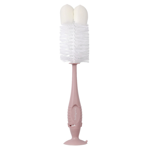 Baby Ono Roze Flessenborstel met Spons & Zuignap