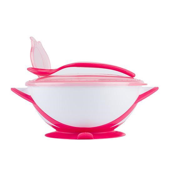 Baby Ono Roze Kommetje met Zuignap & Lepel 1063/03