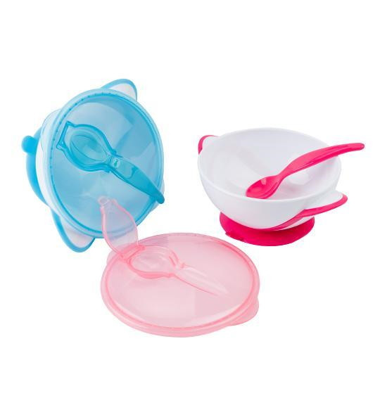 Baby Ono Roze Kommetje met Zuignap & Lepel 1063/03