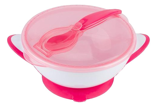 Baby Ono Roze Kommetje met Zuignap & Lepel 1063/03