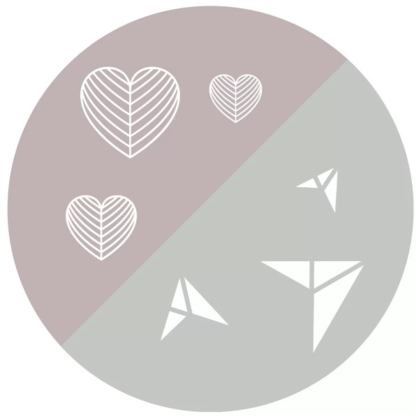 Baby Ono Roze/Grijs Hartjes Vork en Lepel Set