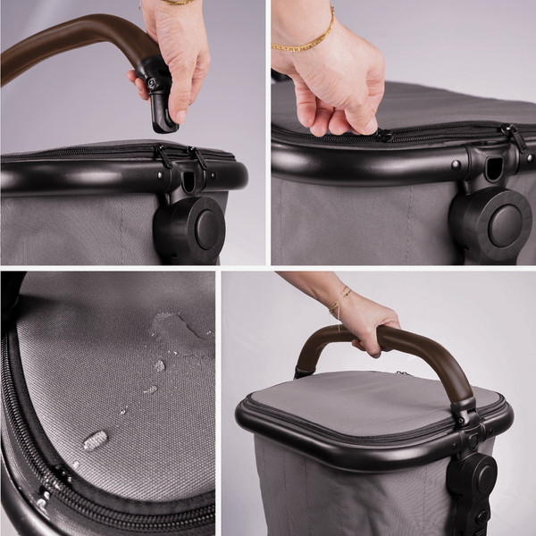 Babygo Black/Brown Boodschappenmand voor Duowagen 7812