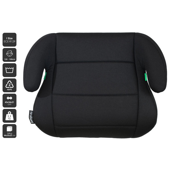 BabyGo Black 125-150 cm i-Size Booster 3505