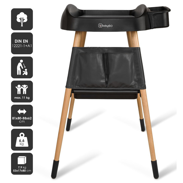 BabyGo Change Me Black Luiertafel 5702