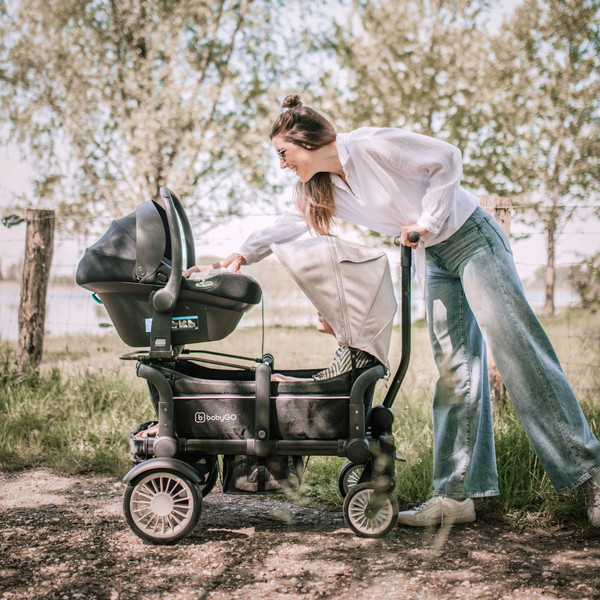 BabyGo Cozy Rider Black Luxe Kinder Bolderkar 7301