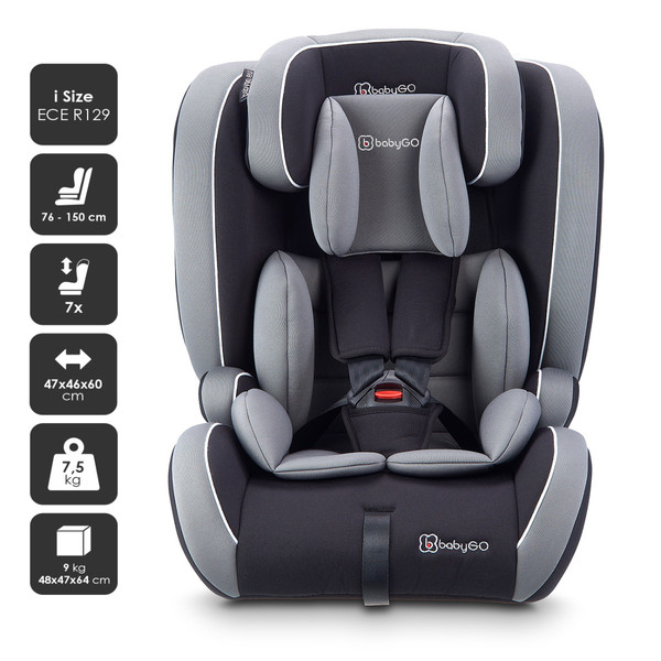 BabyGo Freefix 2 Grey 76-150 cm i-Size Autostoel 2452