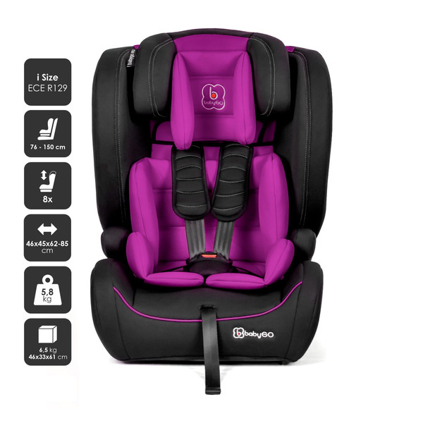 BabyGo Freemove Pink 76-150 cm i-Size Autostoel 3113