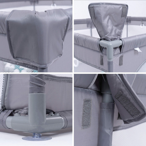 Babygo Grey XL Ballenbak met Bodemmatras 7702