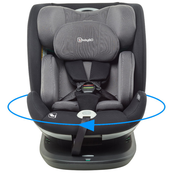 Geldschieter viering Zoeken Babygo Grow Up Black i-Size 360° Autostoel 0-36 kg | MamaLoes