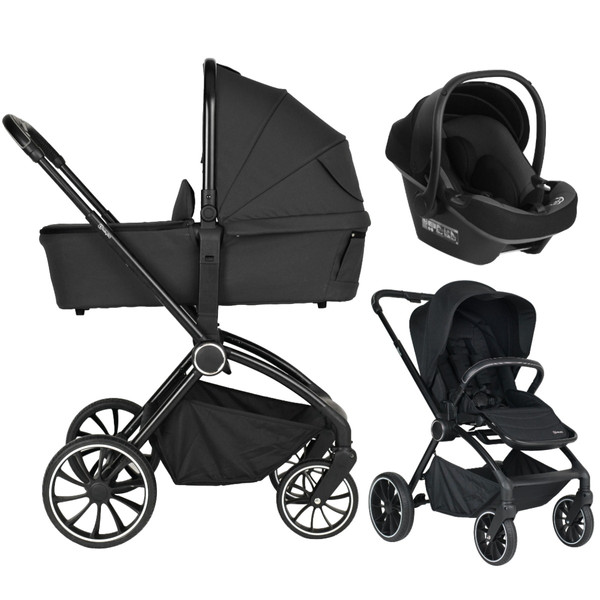 BabyGo Harmony Black 3-in-1 Kinderwagen incl. i-Size Autostoel 77511