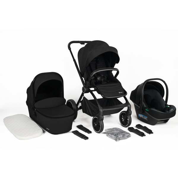 BabyGo Harmony Black 3-in-1 Kinderwagen incl. i-Size Autostoel 77511