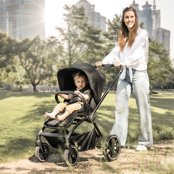 BabyGo Harmony Black 3-in-1 Kinderwagen incl. i-Size Autostoel 77511