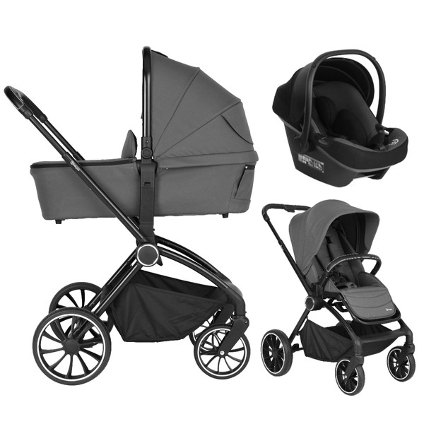 BabyGo Harmony Grey 3-in-1 Kinderwagen incl. i-Size Autostoel 77531