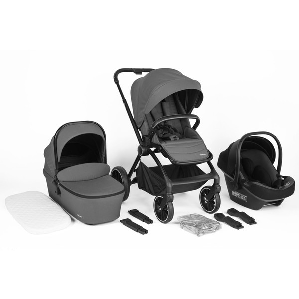 BabyGo Harmony Grey 3-in-1 Kinderwagen incl. i-Size Autostoel 77531
