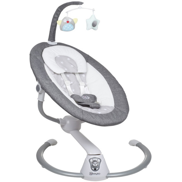 Babygo Homey Light Grey/Black Babyschommel en Kinderstoel Set 19023