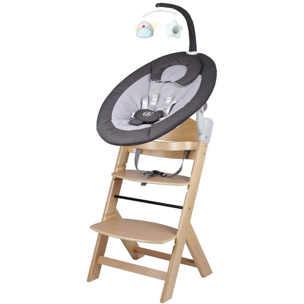 Babygo Homey Dark Grey/Nature Babyschommel en Kinderstoel Set 19011