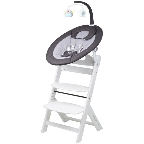 Babygo Homey Dark Grey/White Babyschommel en Kinderstoel Set 19014