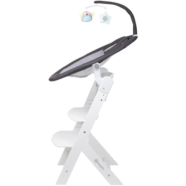 Babygo Homey Dark Grey/White Babyschommel en Kinderstoel Set 19014