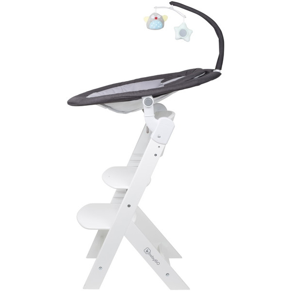 Babygo Homey Dark Grey/White Babyschommel en Kinderstoel Set 19014