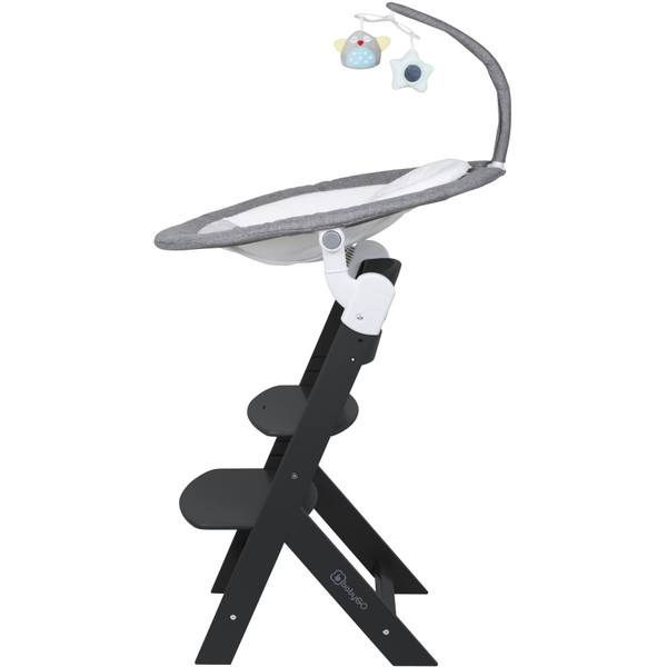 Babygo Homey Light Grey/Black Babyschommel en Kinderstoel Set 19023