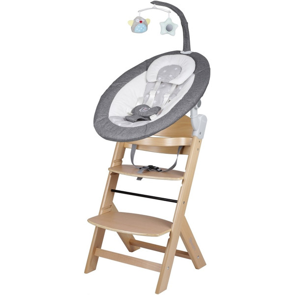 Babygo Homey Light Grey/Nature Babyschommel en Kinderstoel Set 19021