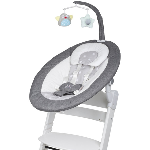 Babygo Homey Light Grey/White Babyschommel en Kinderstoel Set 19024