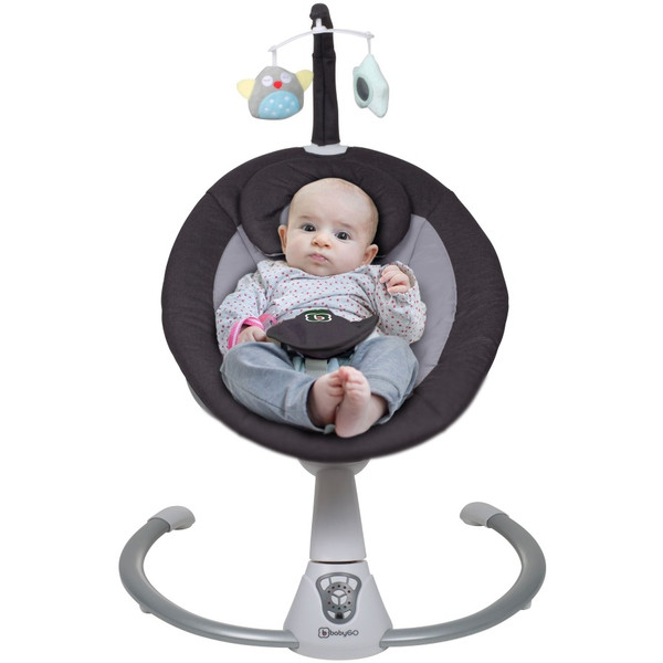 Babygo Homey Dark Grey/Black Babyschommel en Kinderstoel Set 19013