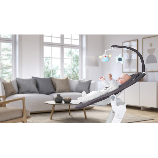 Babygo Homey Light Grey/Black Babyschommel en Kinderstoel Set 19023