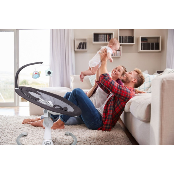 Babygo Homey Light Grey/Black Babyschommel en Kinderstoel Set 19023