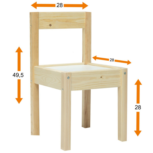 BabyGo Houten Kindertafel met 2 Stoeltjes 9251