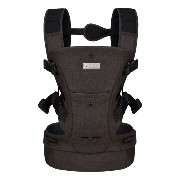 BabyGo Koala Dark Grey Melange Ergonomische Draagzak 8401