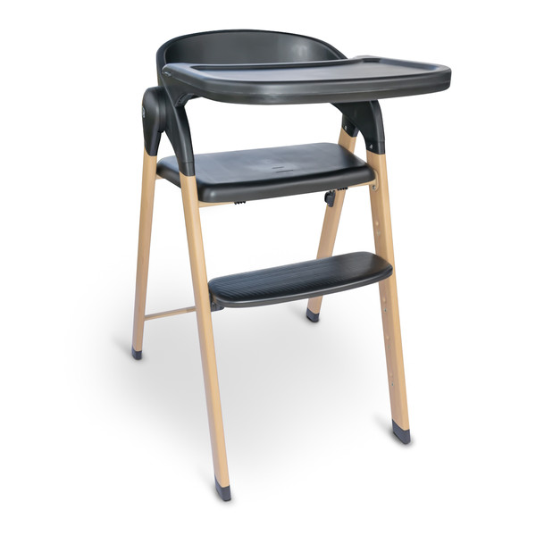 BabyGo Levels Black Wood Kinderstoel