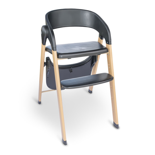 BabyGo Levels Black Wood Kinderstoel