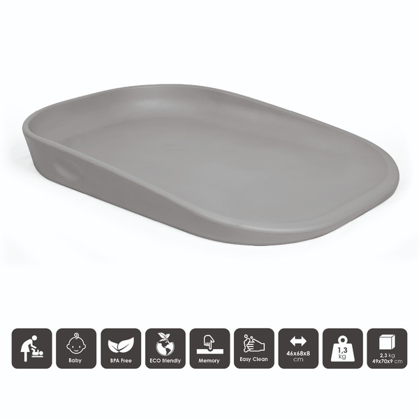BabyGo Luxepad Grey Aankleedkussen 9004