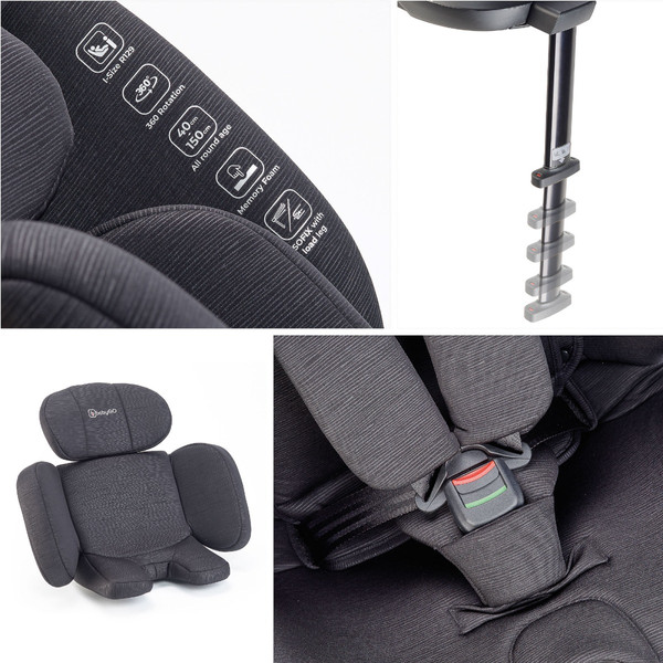 BabyGo Move Black 40-150 cm 360° i-Size Autostoel