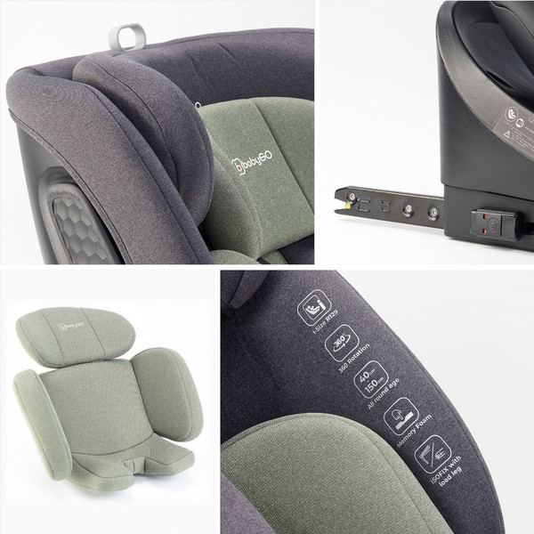 BabyGo Move Green 40-150 cm 360° i-Size Autostoel